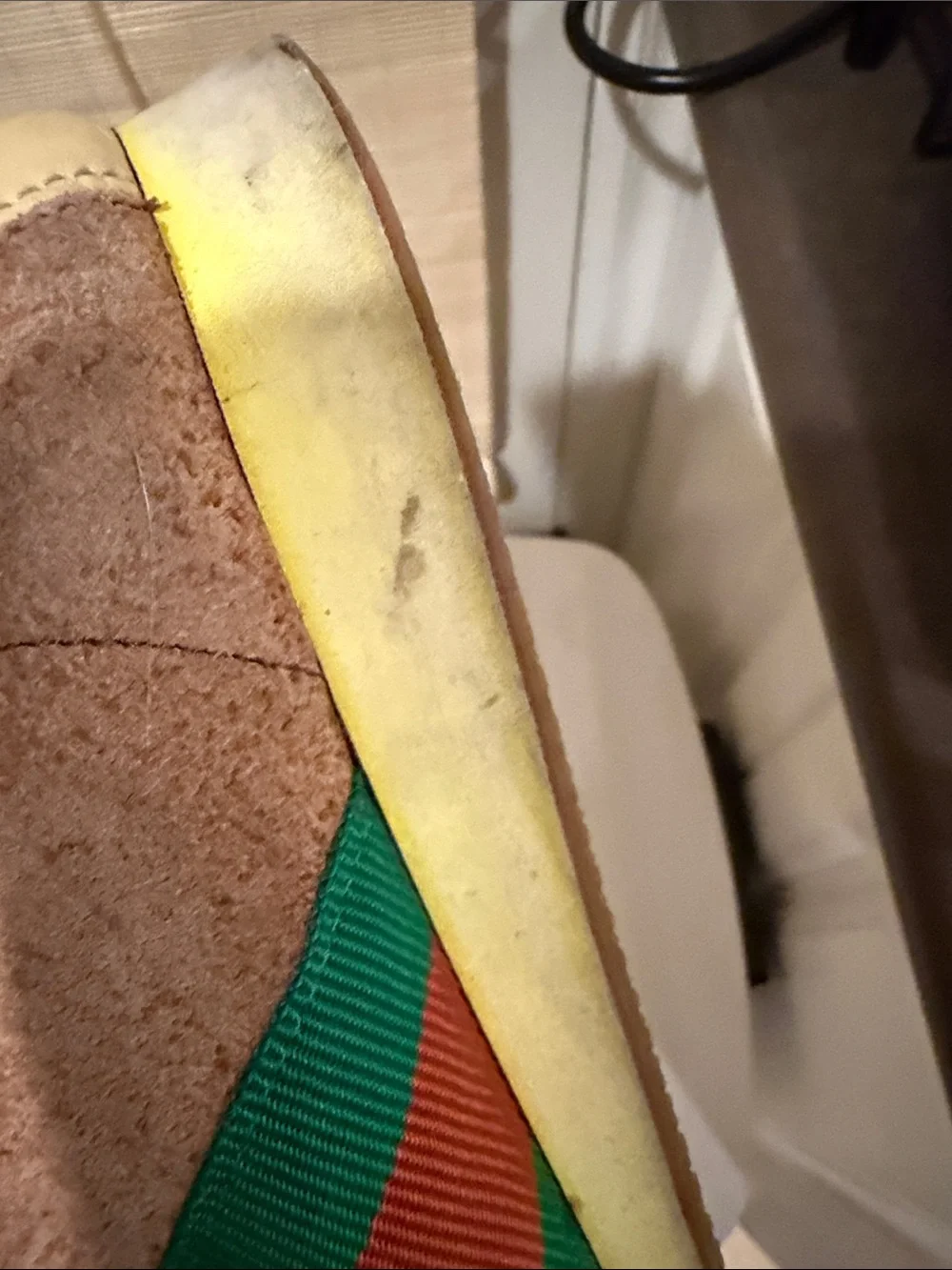 Gucci Brown Suede Women's Sneakers with Green & Red Stripe